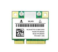 Carriere RTL8822CE 1200Mbps 2.4G/5Ghz 802.11AC WiFi Carte RéSeau Mini PCIe Bluetooth 5.0 Prise en Charge Ordinateur Portable/PC Windows 10/11, 500298726