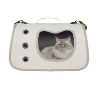 Carriers Small Dogs, Travel Safety Sling Bag, Shoulder Pet Transport Carrier, Ideal for Outdoor Walking, Picnic, Camping, and Portable Travel Use, 40x26x26cm White Gray PVC Oxford Cloth