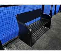 Carrington Banc en Acier électrozingué - Couleur au Choix !! - Banc de Tennis Nouveauté Netsportique - Banc de Court de Tennis ou de Jardin (Noir)