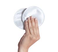 Carriwell 6x Coussinets d’Allaitement Lavables en Soie & Coton Bio - Réutilisables, Absorbants & Doux, Effet Apaisant pour Mamelons Sensibles, Respirants, Anti-Fuites, Avec Pochette de Lavage