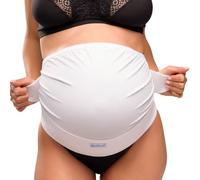 Carriwell Ceinture de Soutien Grossesse Deluxe Réglable | Ceinture de Soutien Abdominale Élastique & Respirante | Soulage les Douleurs Lombaires | Confortable, S’adapte à l’Évolution du Ventre | S/M