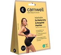 Carriwell – Lot de 2 culottes de grossesse et hospitalières Deluxe – Noir