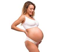 Carriwell Gel-Support Soutien-Gorge avec Rembourrage - Grossesse et Allaitement, Armatures en Gel Brevetées pour Un Confort et Un Soutien Maximum, Respirant, Doux et sans Couture, Taille L