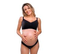 Carriwell Soutien-Gorge Bio de Grossesse et d’Allaitement sans Coutures Rembourré sans Armatures - Maintien et Mise en Forme optimaux, Respirant, Doux, avec Rallonge de Soutien-Gorge, Taille S