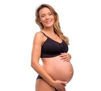 Carriwell Soutien-Gorge de Grossesse et d’Allaitement avec Rembourrage, sans Coutures, sans Armatures - Maintien et Mise en Forme optimaux, Respirant, Doux, avec Rallonge de Soutien-Gorge, Taille S