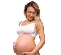 Carriwell Soutien-Gorge Original de Grossesse et d’Allaitement sans Coutures Rembourré sans Armatures - Maintien et Mise en Forme optimaux, Respirant, Doux, avec Rallonge de Soutien-Gorge, S