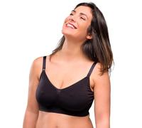 Carriwell Soutien-gorge grossesse et allaitement à mémoire de forme Sans coutures Noir S