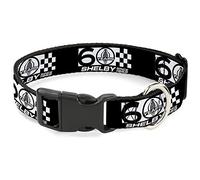 Carroll Shelby Collier pour Chien avec Boucle en Plastique Motif à Carreaux Noir/Blanc 60 Ans Depuis 1962 50,8 à 78,7 cm