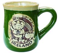Carrolls Irish Gifts Mug en poterie irlandaise avec motif leprechaun, couleur verte