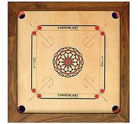 Carrom Art - Asmodee - Carrom : Ellora - 70 cm - Jeux de société - Jeux en Bois - Billard Indien - À partir de 6 Ans - 2 à 4 Joueurs