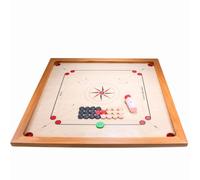 Carrom Manufaktur 4002 Plateau tournoi avec accessoires (surface de jeu 74 | L'expérience originale de Carrom - Taille officielle du tournoi pour des soirées de jeu inoubliables en famille et entre amis