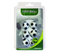 Carromco - Balles baby-foot - Noir/blanc - Lot de 6