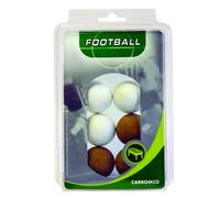 Carromco Balles de Baby-Foot, 3 x liège, 3 x Blanc