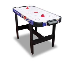 Carromco Crosscheck-XT Table de air Hockey, Surface ventilée, avec 2 poussoirs et 2 palets, 79 x 122 x 61 cm