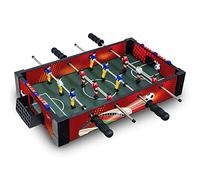 Carromco Fast-Kick-XM Mini Plateau de Baby-Foot, système à Clipser, 2 balles, 4 Barres, 12 Joueurs Rouges et Noirs