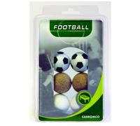 Carromco Lot de balles de Baby-Foot, 6 balles en Plastique et liège 36 mm, Noires et Blanches, Accessoires pour modèles Standard