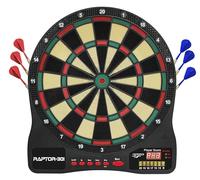 Carromco RAPTOR-301 Cible électronique, espacement de 4 Trous, 32 Jeux et 570 Variantes, Cricket, 1 à 8 Joueurs, Bloc d'alimentation Inclus