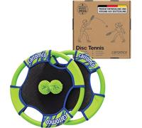 Carromco Set de tennis à disque I Jeu de trampoline d'extérieur avec 2 | Jeu de jardin : jeu de retour et disque de lancer I Avec 2 raquettes de trampoline et 2 balles souples I Pour enfants et