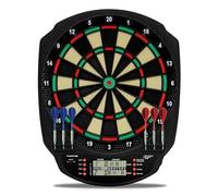 Carromco TOLEDO-301 Cible électronique avec écran LCD, espacement de 3 Trous, 43 Jeux et 320 Variantes, 6 fléchettes Souples incluses