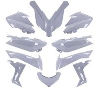 CARROSSERIE-CARENAGE MAXISCOOTER ADAPTABLE YAMAHA 125-250-400 XMAX 2014+2017 GRIS NARDO (KIT 10 PIECES) -P2R- - 3700948291207