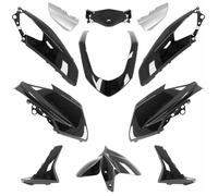 Carrosserie-carenage maxiscooter adaptable yamaha 125 nmax 2015+2020 noir brillant (kit 11 pieces)