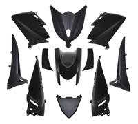 carrosserie/carenage maxiscooter adaptable yamaha 530 tmax 2012>2014 noir brillant (kit 11 pieces) -p2r-