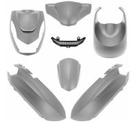 Kit carénage P2R compatible avec Scooter Peugeot 50 Kisbee 2010 à 2017 6 pieces/gris mat