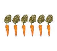 Carrot Broidered Patch DIY Vêtements Decor 6pcs Pack Matière de coton 10x3,5 cm