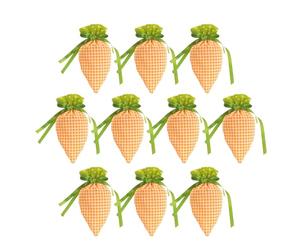 Carrot Drawstring Easter Bags - Orange, 10 Pack 7.9 X 4.7 Inch Treat Bags, Easter Egg Hunt Bag, Candy Goody Bag, Spring Basket Stuffers, Drawstring Closure | Kids, Party Supplies, Spring Party, Class