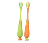 Carrot Toothbrush, Kids Toothbrush,2pieces Set, Compact Colorful Appeal Lightweight Bright Color Fun Shape Smooth Bristles, Vegetable Teeth Brush for Boys Girls Baby Travel, 5.91x0.87x0.55inches