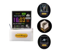 Carroterr GeekMagic Mini 3D Hologram Cube Display,WiFi Holographic Crystal 3D Photo Display,Smart Weather Station & Digital Clock with GIF Animations,Electronic Photo Frame,Creative Gift for