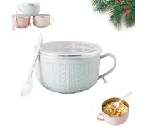 Carroterr Mug repas avec couvercles, tasse de repas avec couvercles, bol à double couche résistant à la chaleur, ensemble de tasses d'hiver pour café, ragoûts, idéal pour Noël