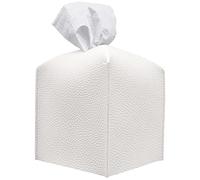 Carrotez Housse de boîte à mouchoirs, Support carré Moderne raffiné en Cuir synthétique - Support décoratif pour Salle de Bain, comptoir de Coiffeuse, Tables de Nuit, Bureau et Voiture 12,7 x 12,7 x