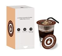 Carrottimes 50 Pcs Filtres À Café Jetables, Portable À Verser, Sac Filtrant À Goutte Suspendu, Café Ou Thé À Portion Unique, Parfait Pour Le Voyage, Le Camping, Le Bureau, La Maison (Brun)