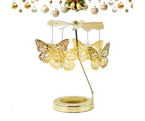 Carrousel à Bougies | Support de Bougie Rotatif de Noël avec Plateau | Décoration de Table pour Cuisine Mariage Fête Restaurant Salle de Bain Appartement Anniversaires