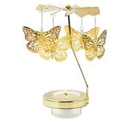 Carrousel à bougies - Tournant doré, affichage métallique de Noël, décoration élégante de bougeoirs, accessoire de rotatif festif | pour salle à manger, étagère, bureau, chambre à coucher