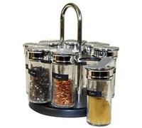 Cook Concept Carrousel à épices KM4085 rotatif 8 pots plastique et verre