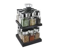 Carrousel à Épices 2 Niveaux "16 Pots" 9cm Noir