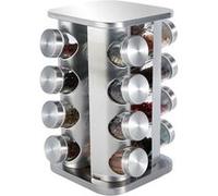 Carrousel à Épices Rotatif 360° avec 16 Bocaux en Verre Cheffinger Argent Argent G