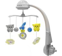 Carrousel au-dessus du berceau avec projecteur lumineux Baby Mix gris