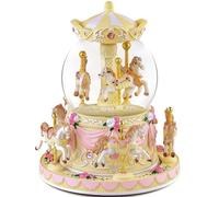 Carrousel Boîte à musique Cheval Cadeau - Boule à neige Merry Go Round pour femme, fille, fille, mécanisme de boîtes à musique, anniversaire, Noël, Saint-Valentin, cadeau de jeu Canon