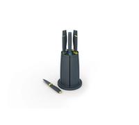 Joseph Joseph Elevate Ensemble de couteaux 5 pièces avec bloc de rangement antidérapant, couteaux japonais en acier inoxydable, opale/noir