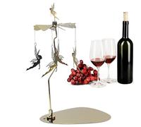 Carrousel de bougie en métal - Plateau de bougeoir rotatif | Bougie rotative Twister Bougeoir d'aromathérapie Ensemble de chandeliers de carrousel en acier inoxydable Décoration de Noël