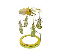 Carrousel de Bougies de Noël, bougeoir Rotatif de Noël - Porte-Bougie à thé Rotatif | Bougeoir Rotatif doré, bougeoir en Acier Inoxydable, carrousel doré pour décoration de fête de noël