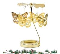 Carrousel de Bougies Rotatif, Support de Bougie Rotatif de Noël avec Plateau, Pièce Maîtresse Décorative pour Intérieur