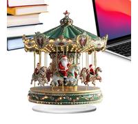 Carrousel de Mr Christmas - 2D Père Noël Décoration de la maison | Pivotants de table pour Joyeux Noël | Utilisation en intérieur Fête de Noël Salon Chambre Cuisine Bureau Tablette Entrée