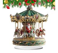 Carrousel de Noël,Pièces Centrales de Table 2D du Père Noël | Décorations De Table Tournantes pour | pour Période des Fêtes Salon Chambre Cuisine Bureau Intérieur Porche