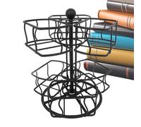 Carrousel de rangement pour sachets de thé rotatifs | Six compartiments rotatifs à deux couches d'espace de rangement - Conteneur pour sachets de thé et support d'édulcorant,Pour bureau, cuisine