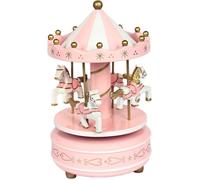 Carrousel en Bois, boîte à musique classique pour les Enfants, les Filles, Noël, Anniversaire, Mariage, Cadeau, Jouets, Décorati