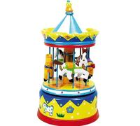 Ulysse Boîte à musique Carrousel Jaune Ø10 x 22 cm